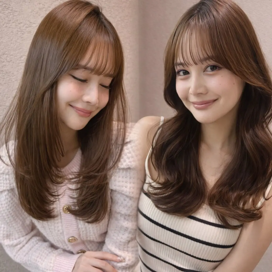 ロング カラー カット ヘアカラー トリートメント レイヤー/髪質改善 Lond ambreのヘアスタイル