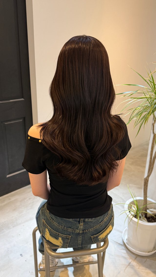 ロング カラー ブラウンカラー くすみブラウン ヘアカラー 華奈/くすみカラー/ 抜け感🥣のヘアスタイル