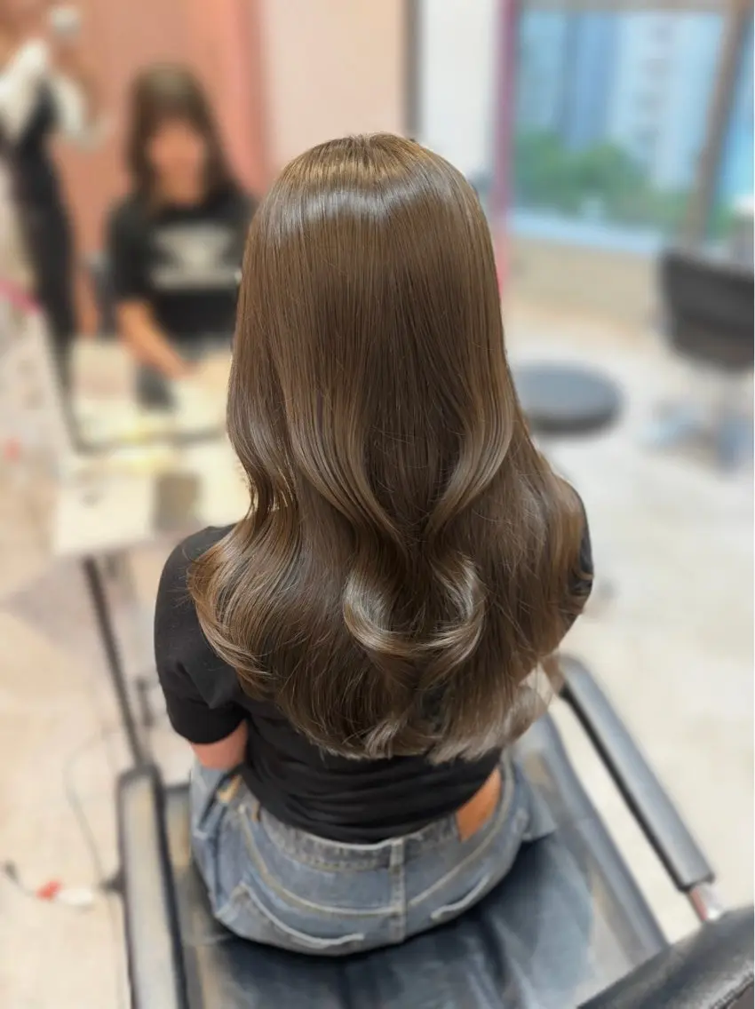 セミロング 🤍艶髪韓国ヘア🤍 Rikoのヘアスタイル