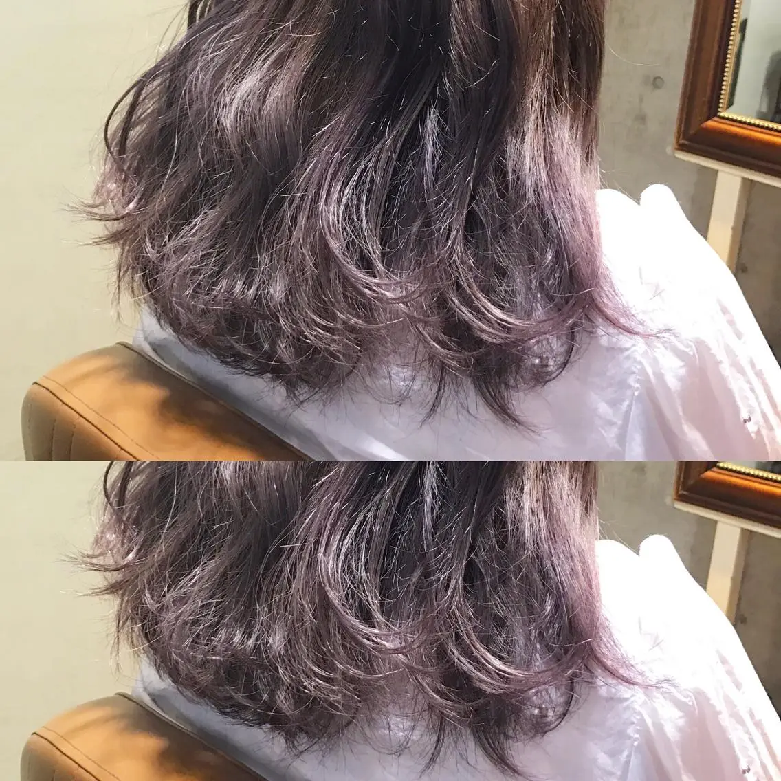 ミディアム カラー パーマ ヘアアレンジ メンズ キッズ ネイル マツエク・マツパ ダブルカラー パープルカラー パープル サロンドミルク 原宿のヘアスタイル