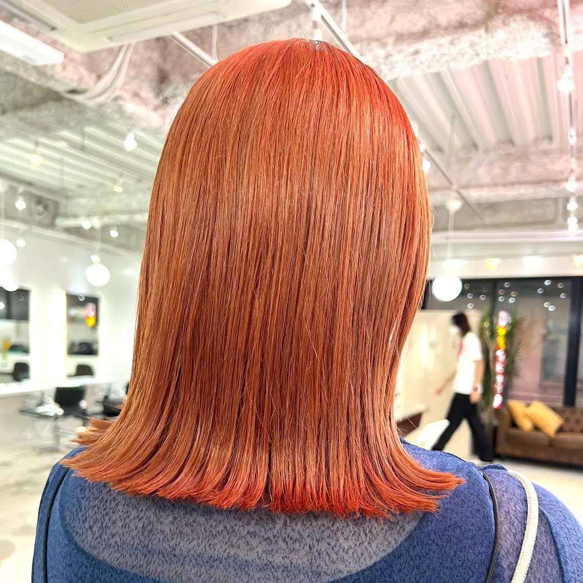 ミディアム カラー カット ヘアカラー トリートメント 朝が楽になるパーマ /ミリヤのヘアスタイル