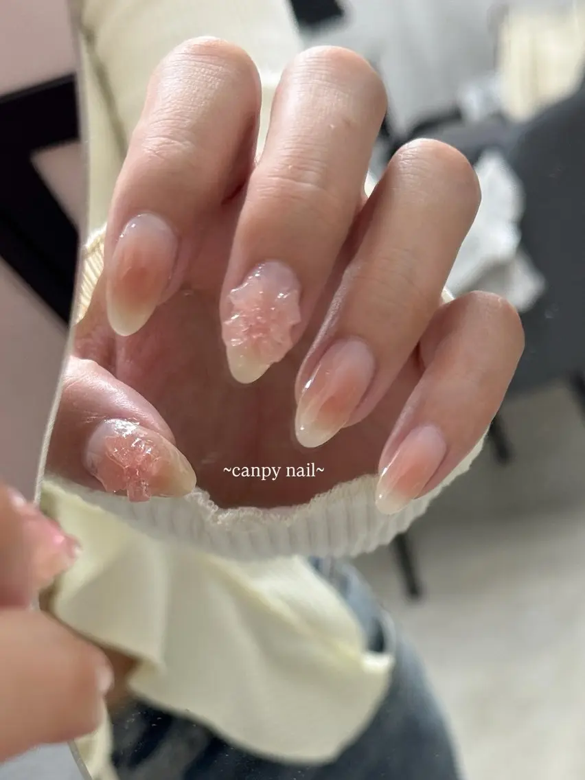 ネイル ハンドネイル 韓国ネイル/ワンホン ネイル🎀表参道3分のネイルデザイン