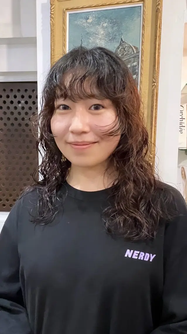 ミディアム ミディアムパーマ カット パーマ 似合わせパーマ/ 山本銀次郎のヘアスタイル