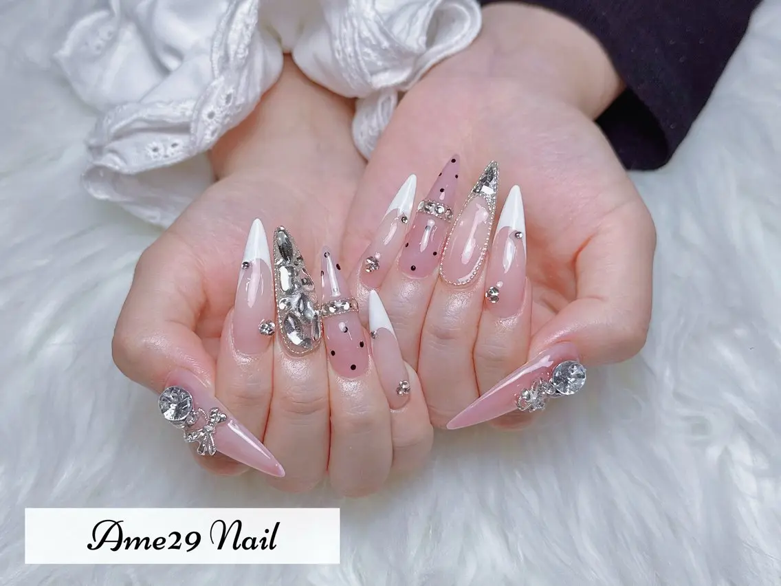 ネイル アートネイル ジェルネイル グラデーション ラメ(グリッター) マグネットネイル AME29 Nail ネイルサロンのネイルデザイン