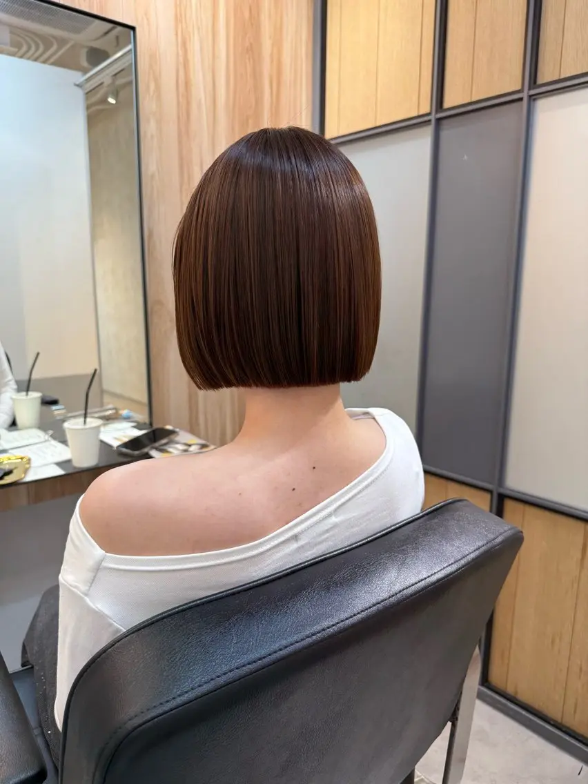 ショート カラー ボブ 髪質改善 神戸ボブ✂️ ioe三宮/田 伸佳のヘアスタイル