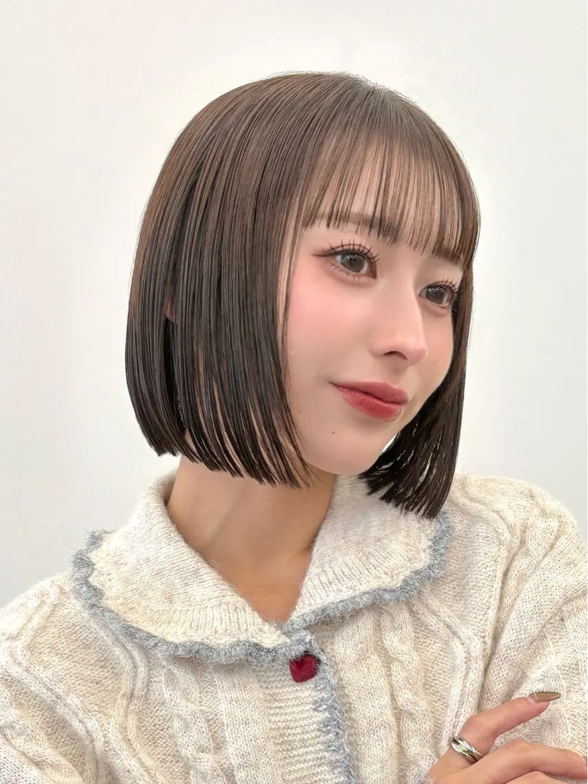 ミディアム 似合わせボブ/ ほたる🌼のヘアスタイル