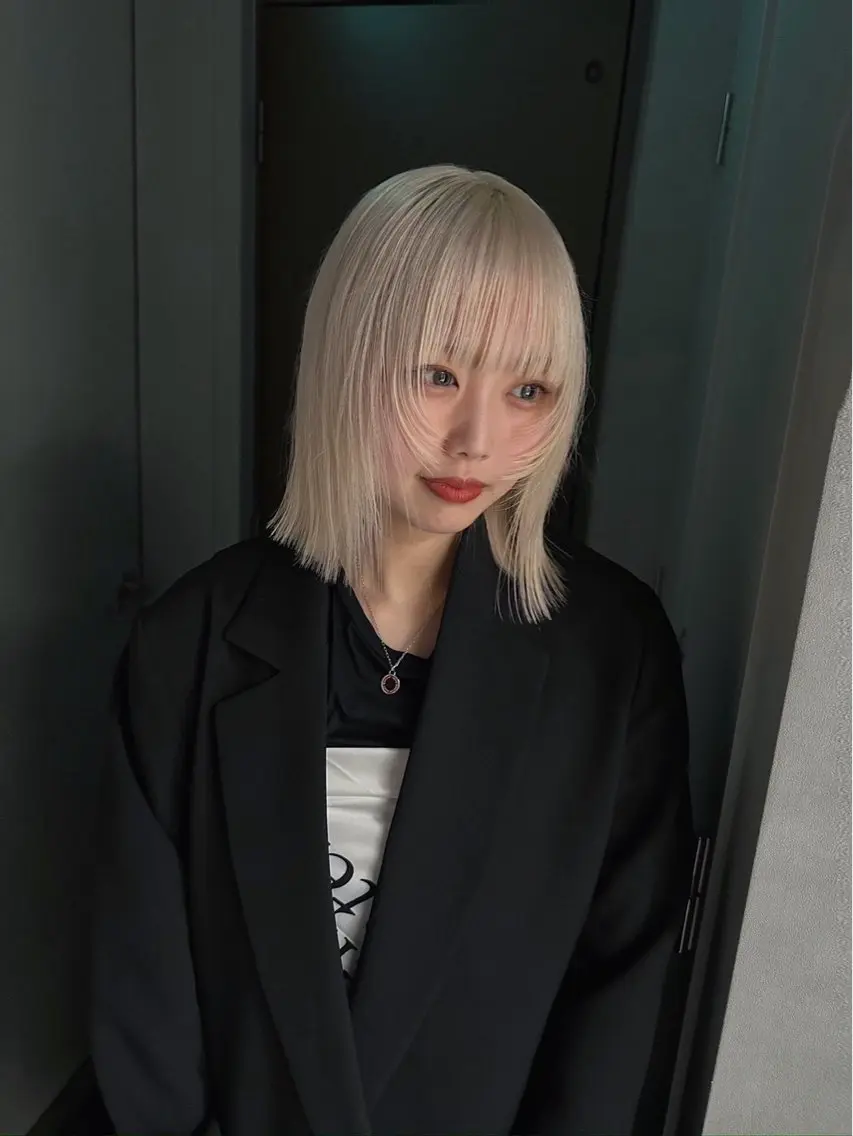 ミディアム カラー ヘアカラー 佐藤 かえでのヘアスタイル