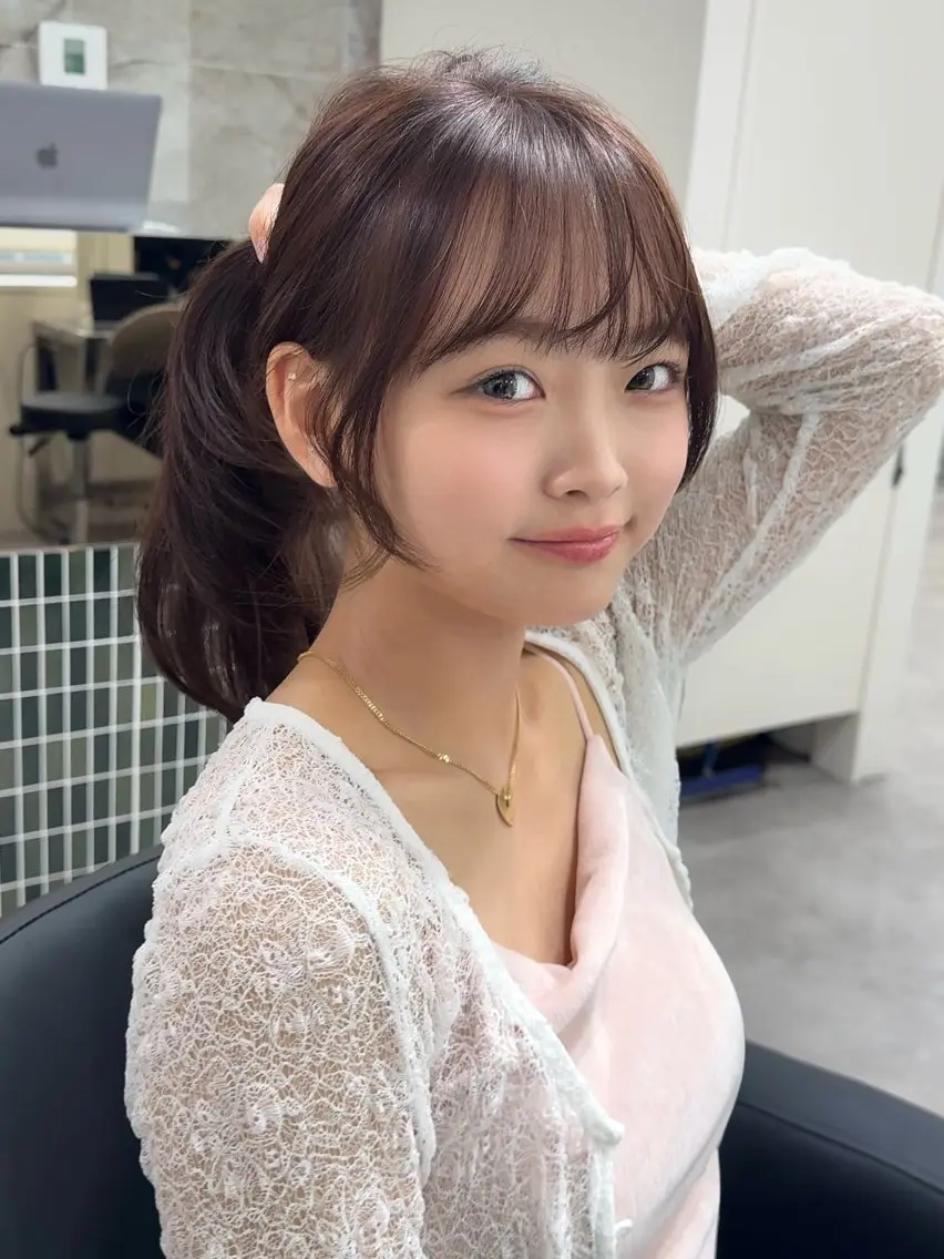 ミディアム カラー カット ヘアカラー トリートメント 🎀レイヤー×透明感 ×髪質改善🎀米田のヘアスタイル