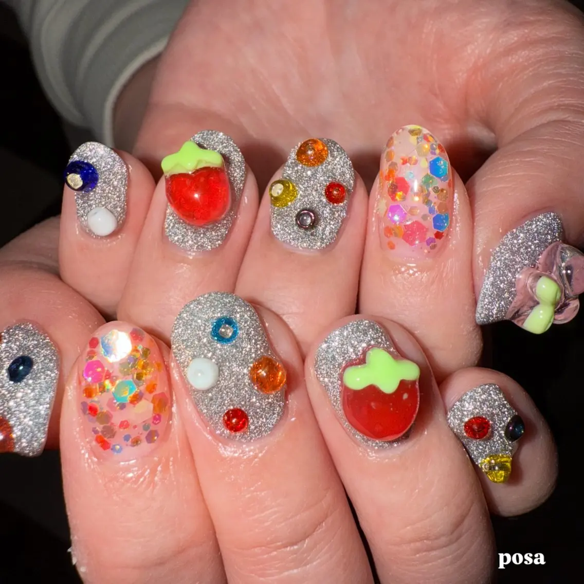 ネイル フラッシュネイル シンプルネイル ハンドネイル posa nail モエミのネイルデザイン