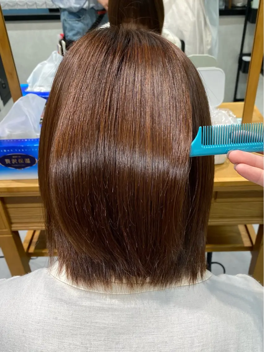 ショート 髪質改善 縮毛矯正 トリートメント カラーモデル募集 ✨🤍モモハ🤍✨のヘアスタイル