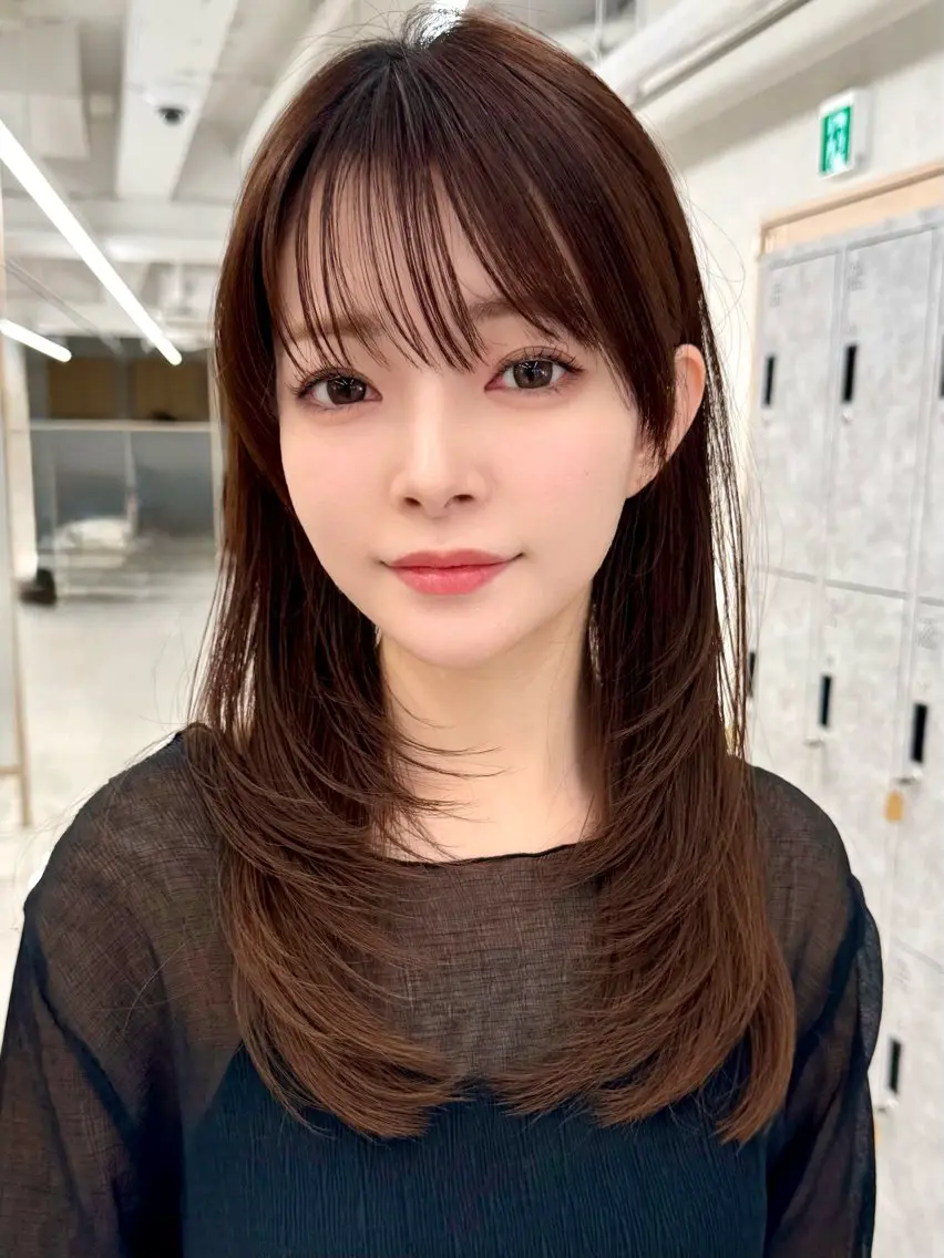 ロング 韓国風ヘア レイヤーカット 三鷹で1番ショート ボブをカットする新谷のヘアスタイル