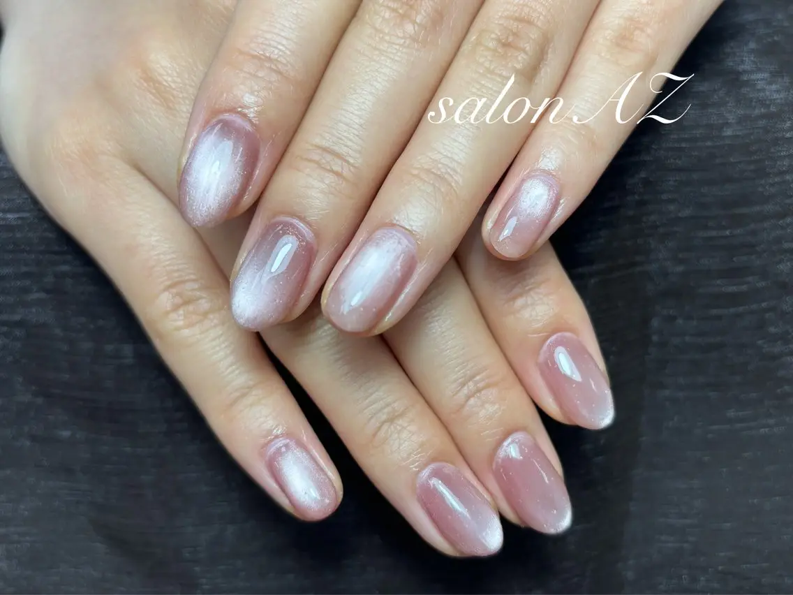 ネイル アートネイル 長さ出し フットネイル フレンチネイル ジェルネイル salon AZ NANAのネイルデザイン