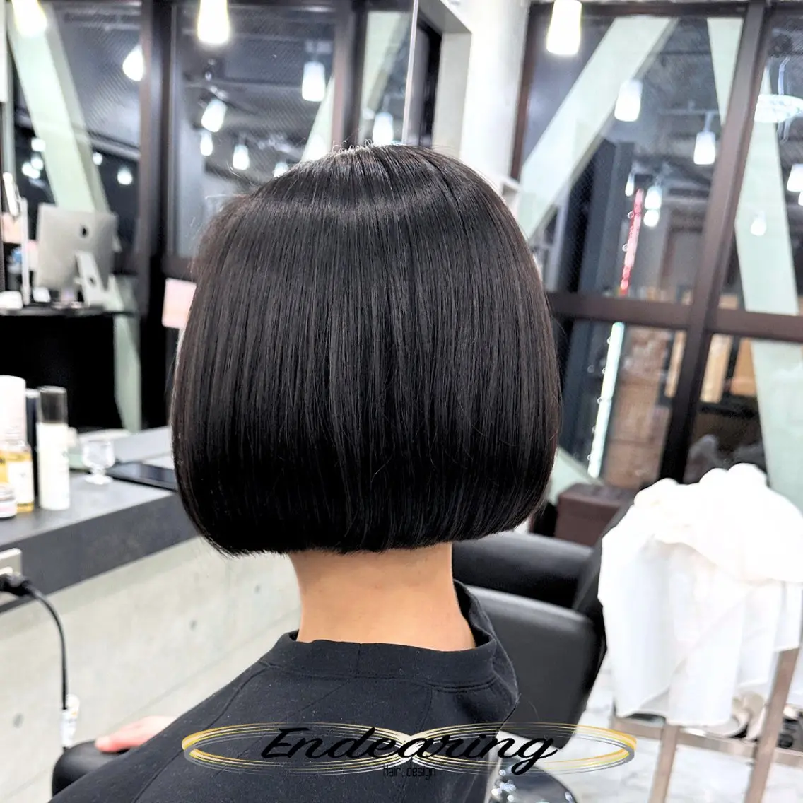 ショート ワンレンボブ ボブ 似合わせカット カット Endearing 銀座/レイヤーカットのヘアスタイル