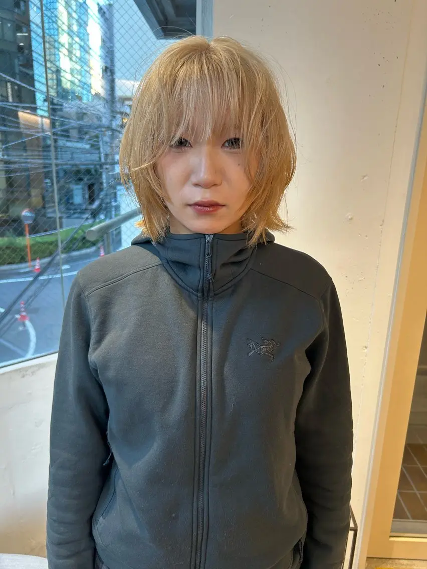 ミディアム ヘアカラー トリートメント ケアパーマ/ケアブリ ーチdaisukeのヘアスタイル