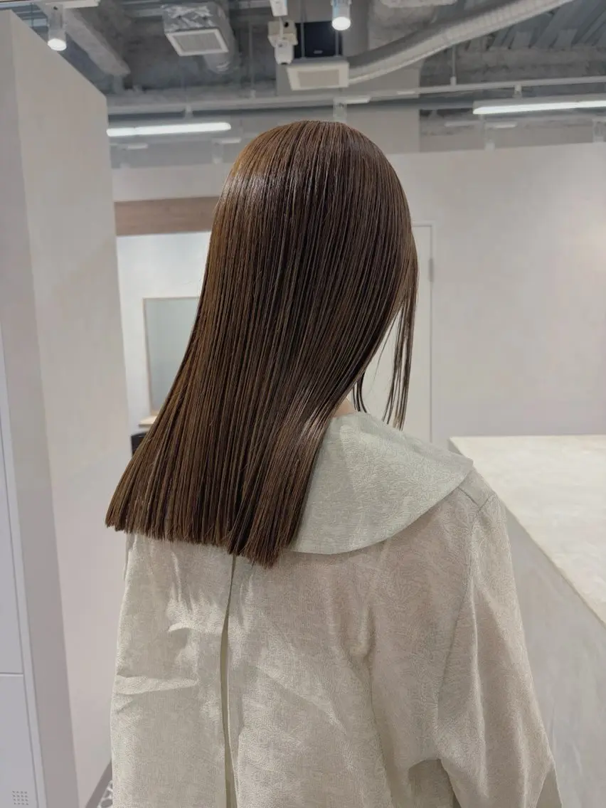 ミディアム カラー カット ヘアカラー トリートメント 砂原 ひよりのヘアスタイル