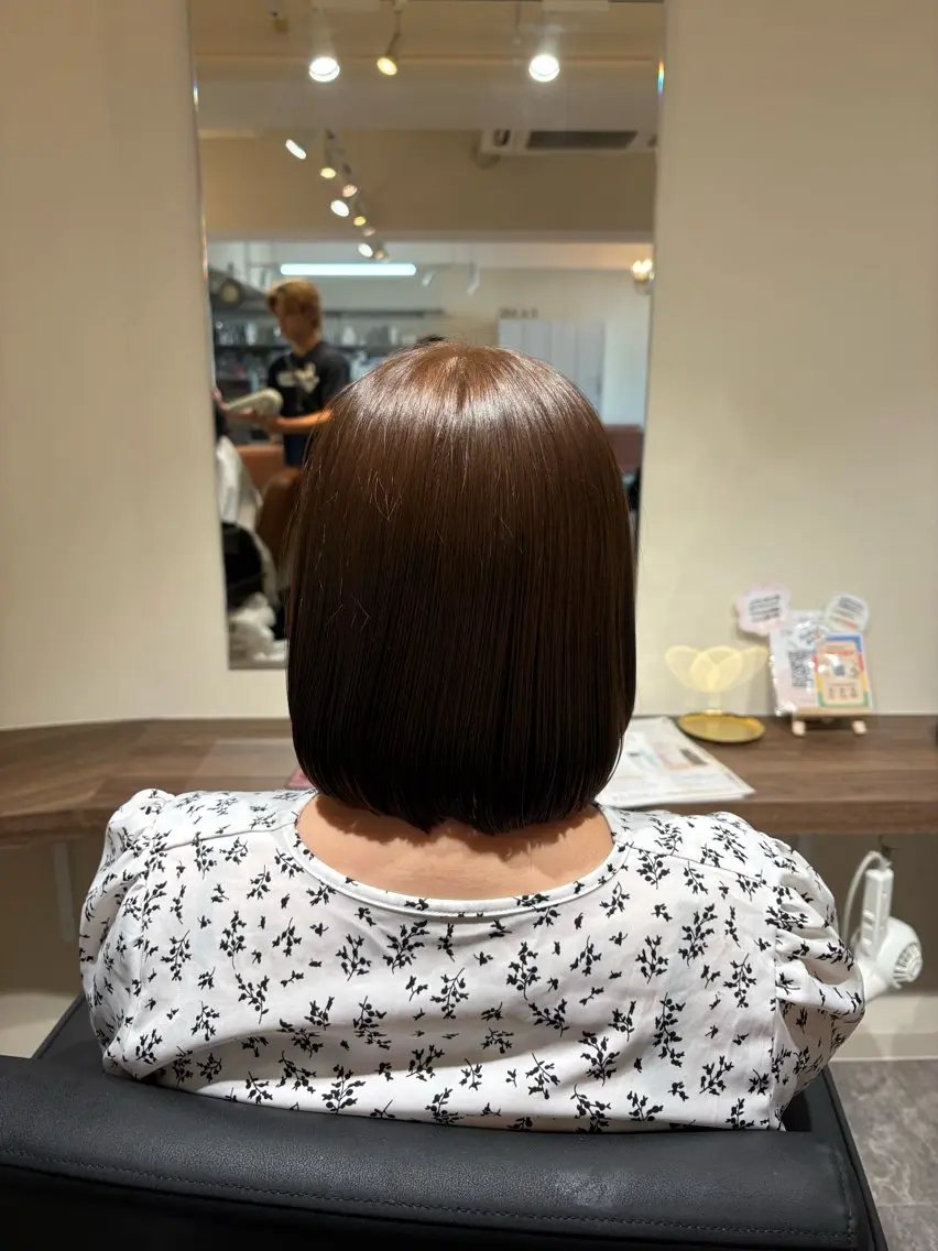 ミディアム カット 岡山 日菜多のヘアスタイル