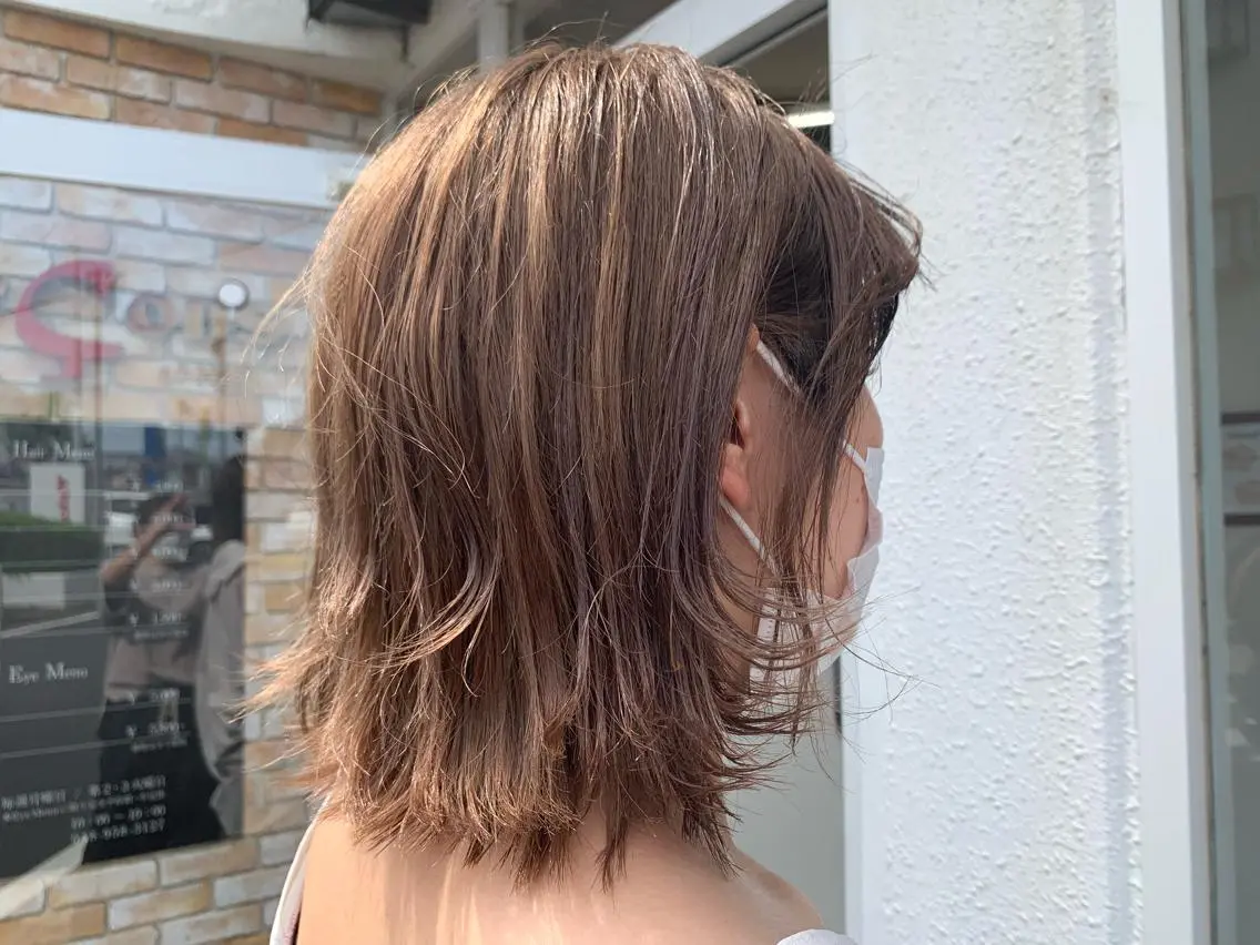 ミディアム ギャルソン オブヘアーのヘアスタイル