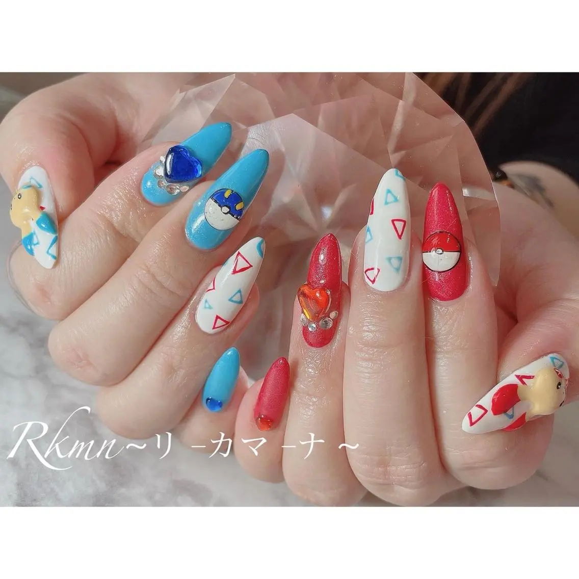 ネイル アートネイル 春ネイル Rkmn ~リ-カマ-ナ~のネイルデザイン