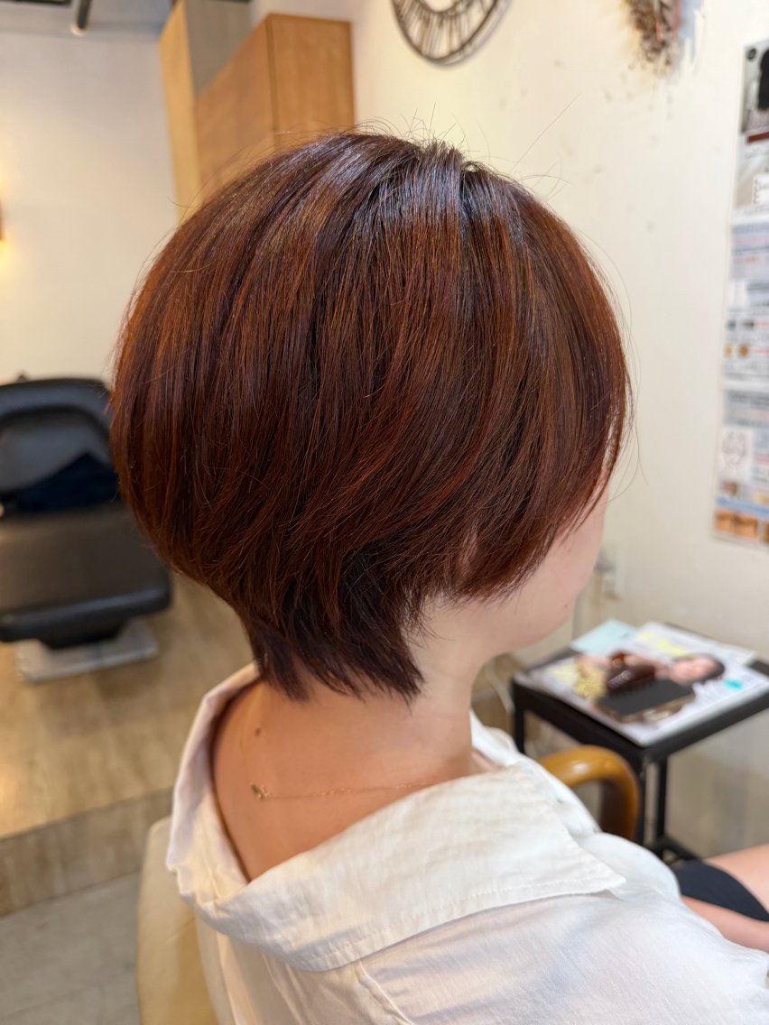 ショート カラー 須内星良/南台 /ショート/艶カラーのヘアスタイル