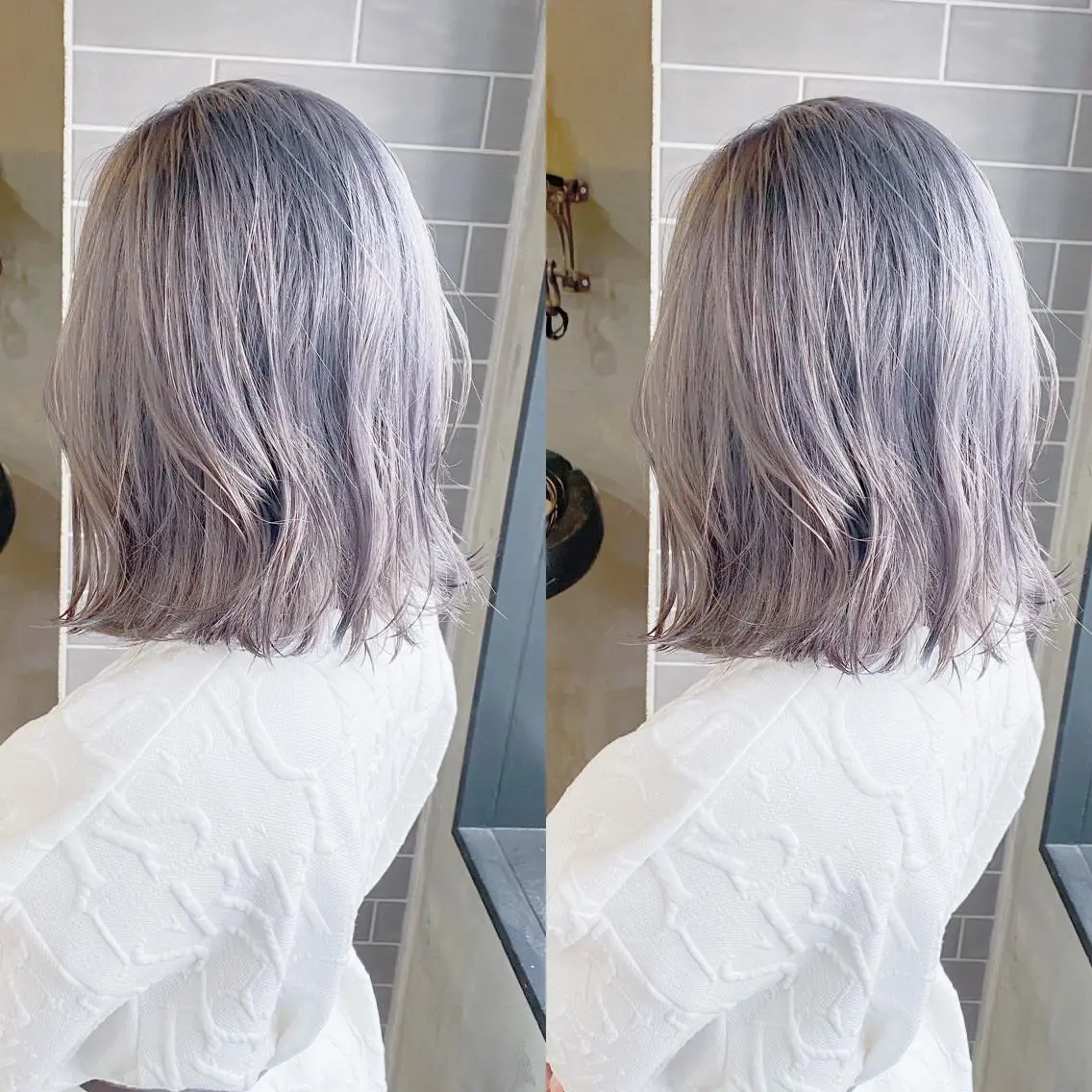 ミディアム カラー カット ヘアカラー トリートメント yoriダブルカラー 代表すがわらのヘアスタイル