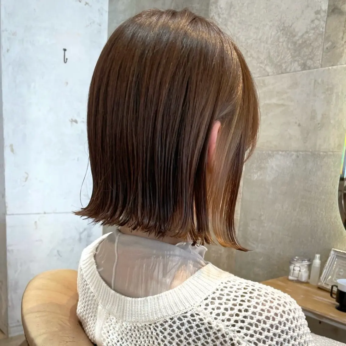 ショート カット ヘアカラー トリートメント 艶カラー/ボブ /似合わせ/田口愛那のヘアスタイル