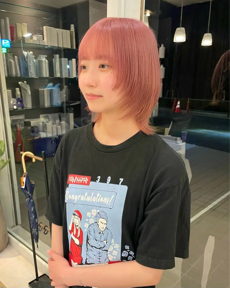 ミディアム ウルフカット 武田 清久のヘアスタイル