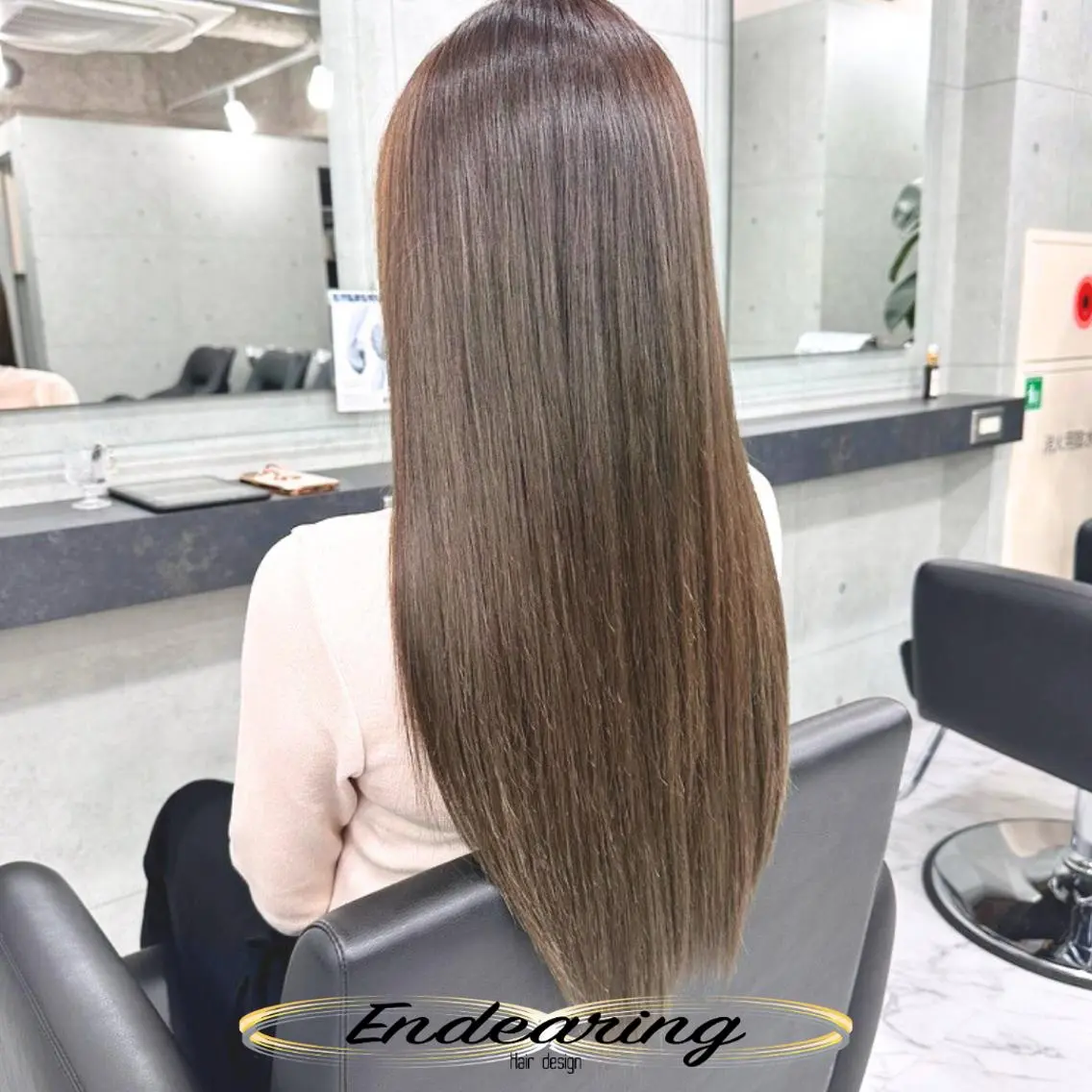 カラー ベージュカラー 透明感カラー オリーブベージュ カット ヘアカラー Endearing 銀座/レイヤーカットのヘアスタイル