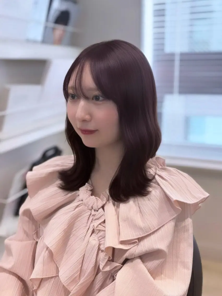 ミディアム カラー ヘアカラー トリートメント Ririka/銀座/ Euphoria🎀のヘアスタイル
