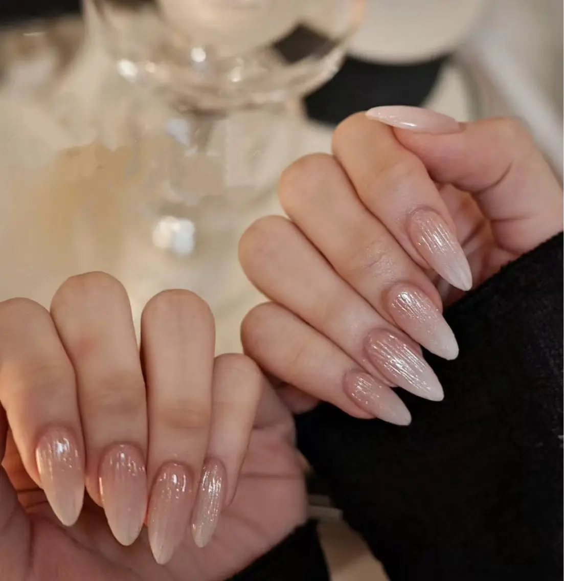 ネイル オーロラネイル フラワーネイル フットネイル フレンチネイル ジェルネイル ハンドネイル BabyYouMi nailのネイルデザイン