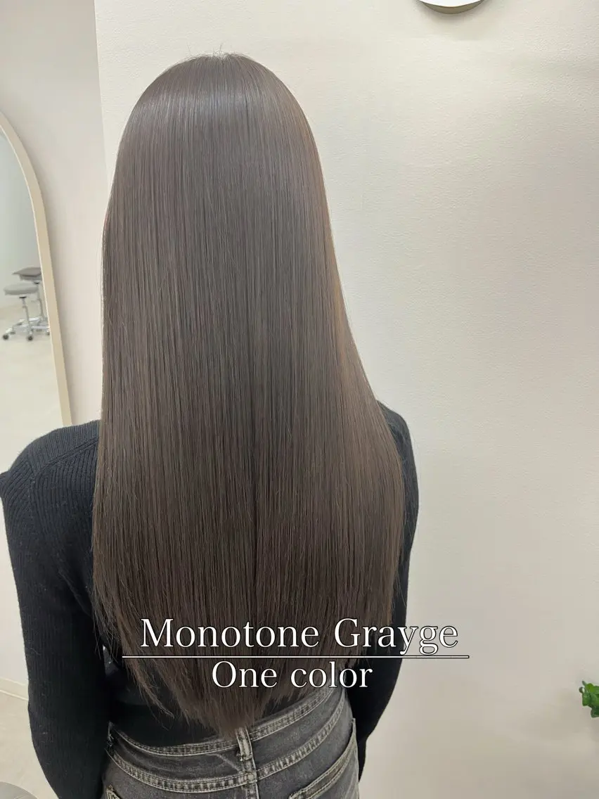 セミロング カラー ヘアアレンジ 透明感カラー グレージュ カット ヘアカラー トリートメント 指名1位・六三四🌻 まとまり続くレイヤーのヘアスタイル