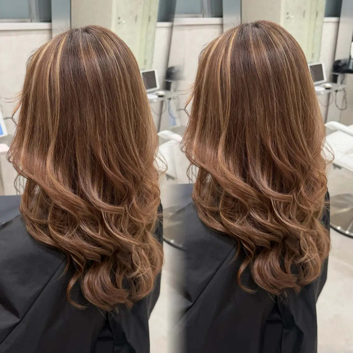 ロング カラー ベージュカラー ブラウンカラー ハイライトカラー ハイライト カット ヘアカラー トリートメント 原宿/ハイライト バレイヤージュ/大智のヘアスタイル