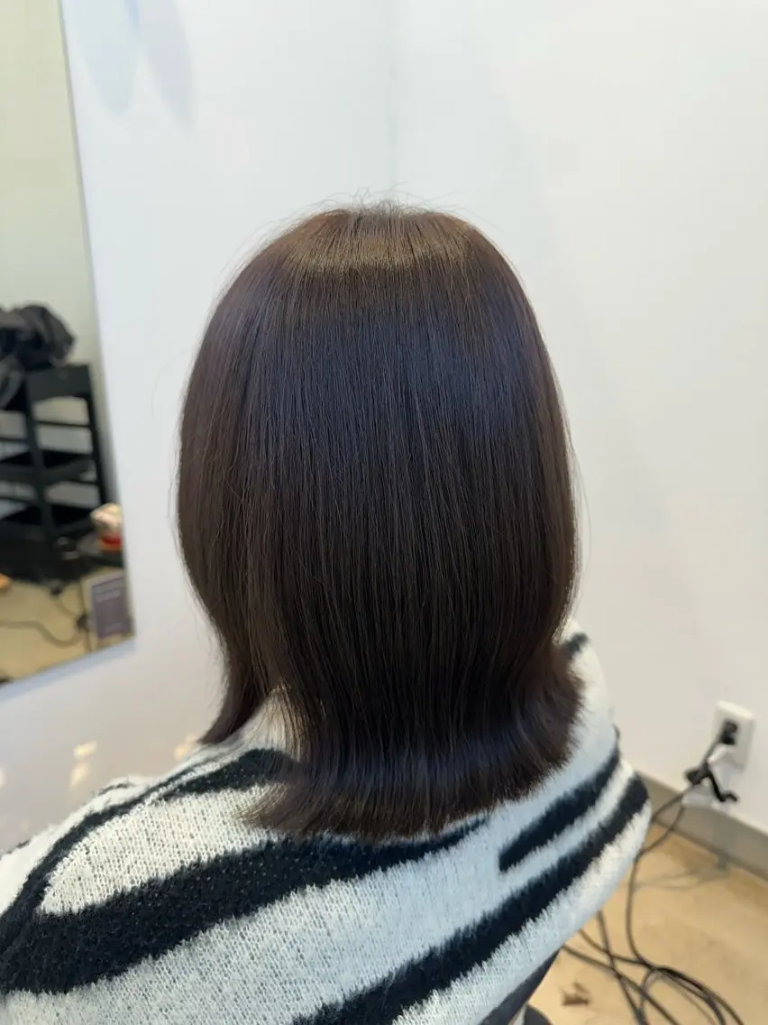 ミディアム カラー ブラウンカラー カット ヘアカラー トリートメント 茂木 理紗のヘアスタイル