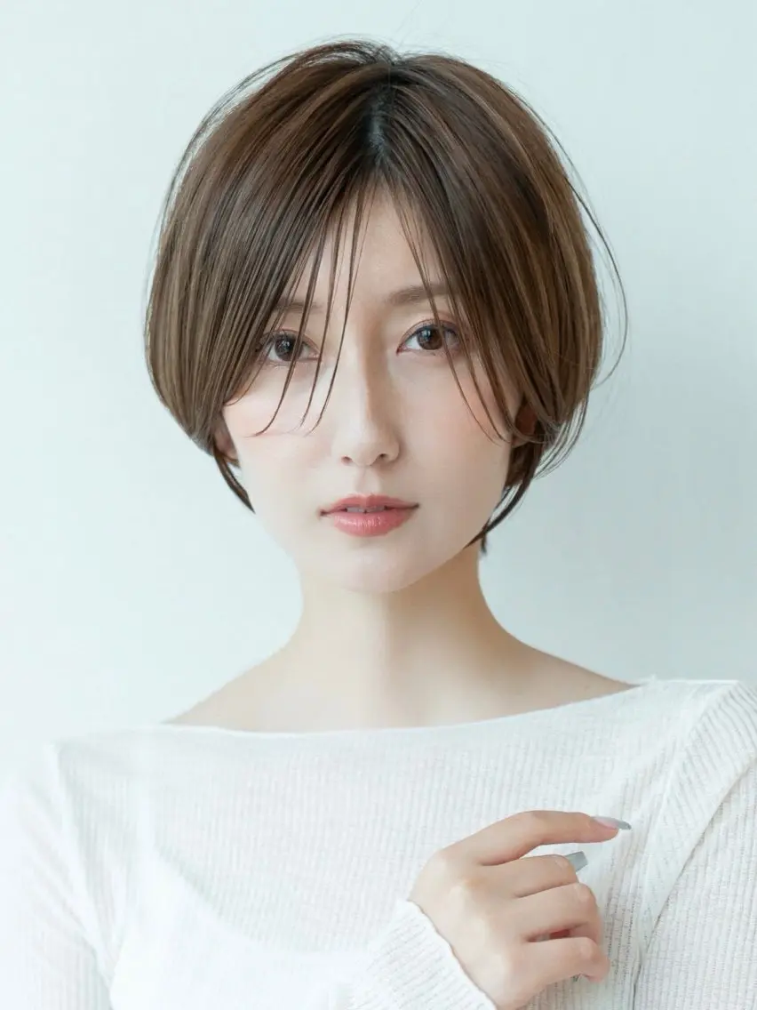 ショート カラー カット ヘアカラー トリートメント 田中航平/渋谷ボブ/ レイヤーボブのヘアスタイル