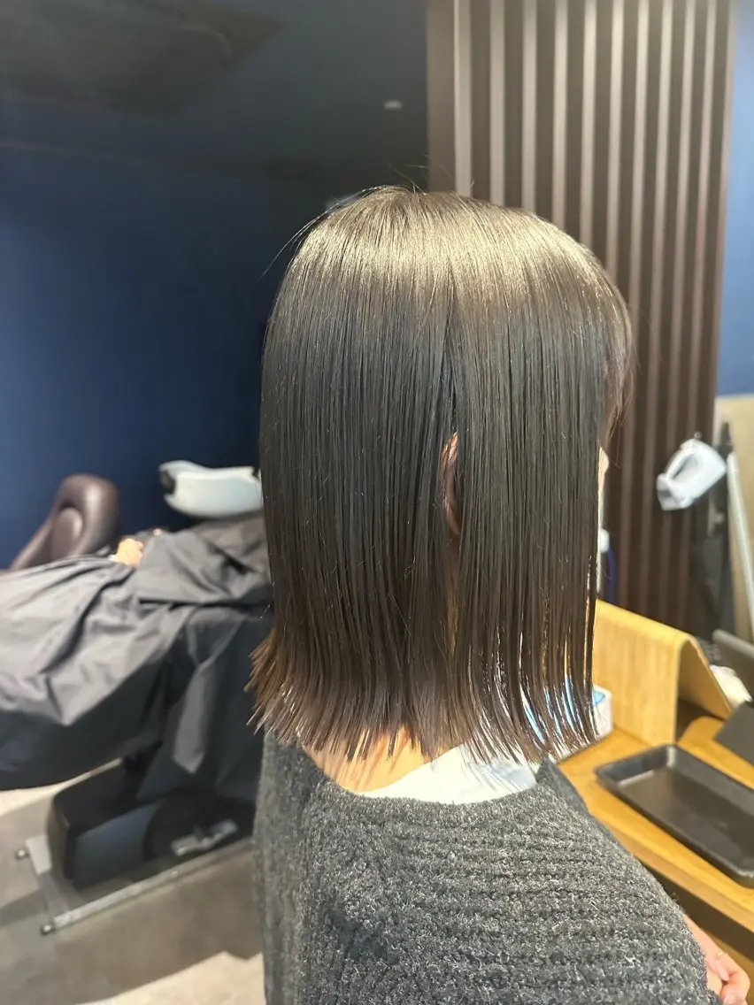 ショート 髪質改善 縮毛矯正 トリートメント 縮毛矯正+モテカラー 🎀✨MIHOのヘアスタイル