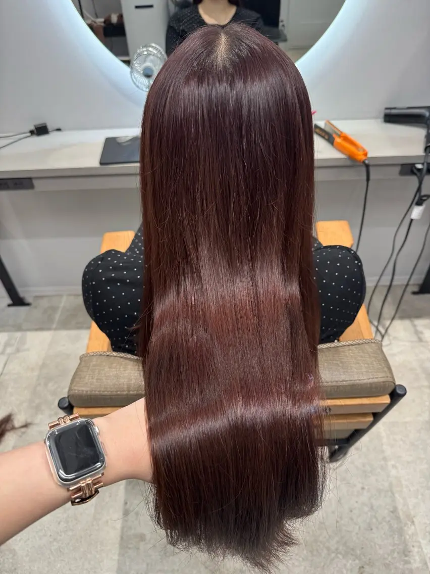 ロング カラー カット ヘアカラー 縮毛矯正 トリートメント 縮毛矯正/透明感 カラー🏝️あんじゅのヘアスタイル