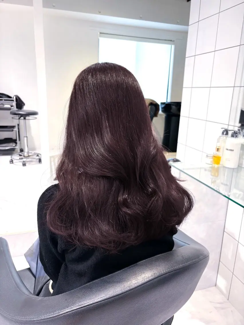 ロング カラー カット ヘアカラー トリートメント ヘッドスパ ヘアセット 表参道♡暗髪♡ 艶カラー♡アユミのヘアスタイル