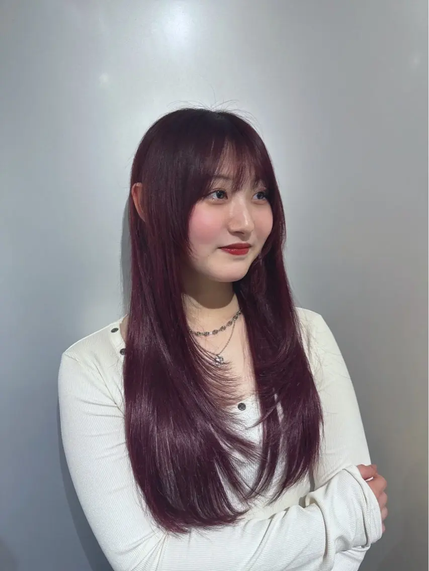 【韓国ヘア🇰🇷】カット＋透明感カラー＋TR＋高品質シールエクステ80本《レイヤーカット・新宿》の写真
