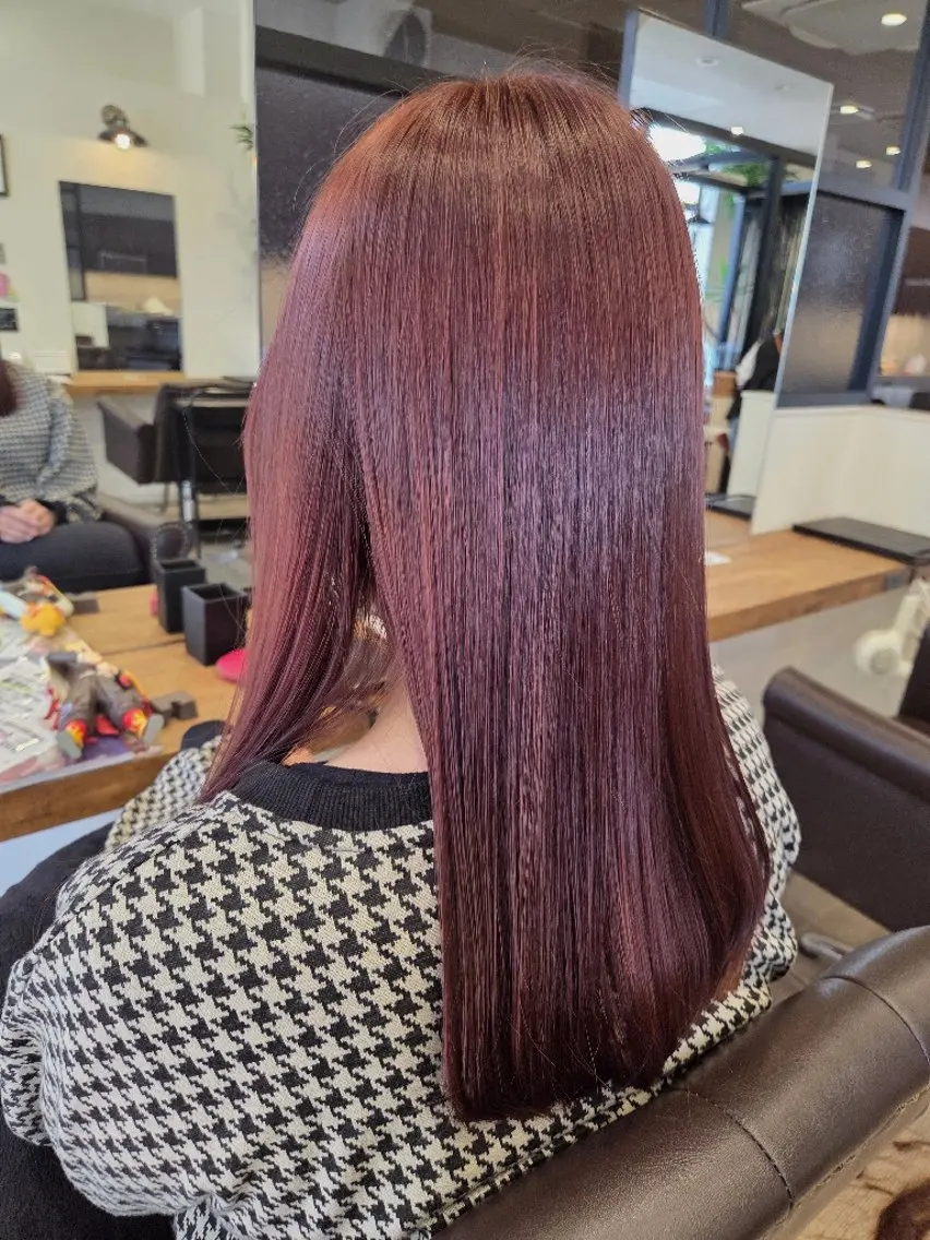 ロング カラー カット ヘアカラー トリートメント 関口 友菜のヘアスタイル