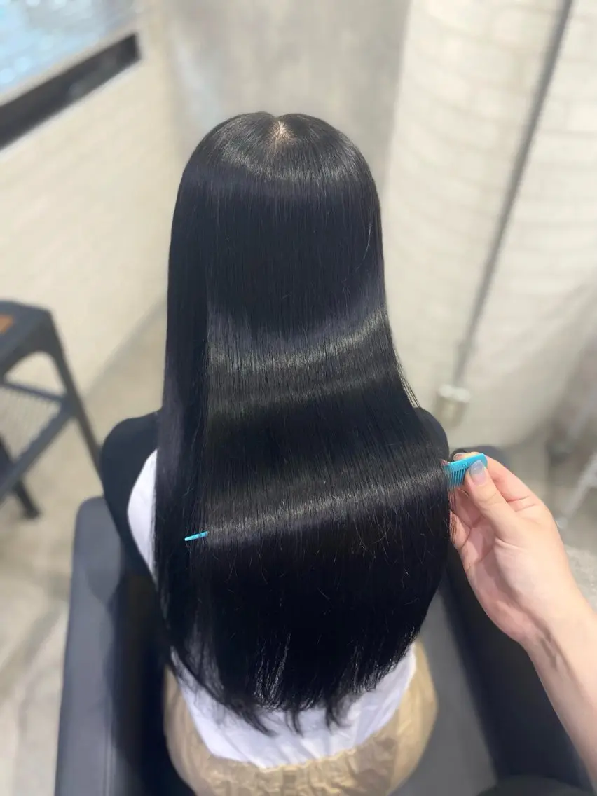 ロング カラー カット ヘアカラー トリートメント shiori/透明感 /顔周り/髪質改善のヘアスタイル