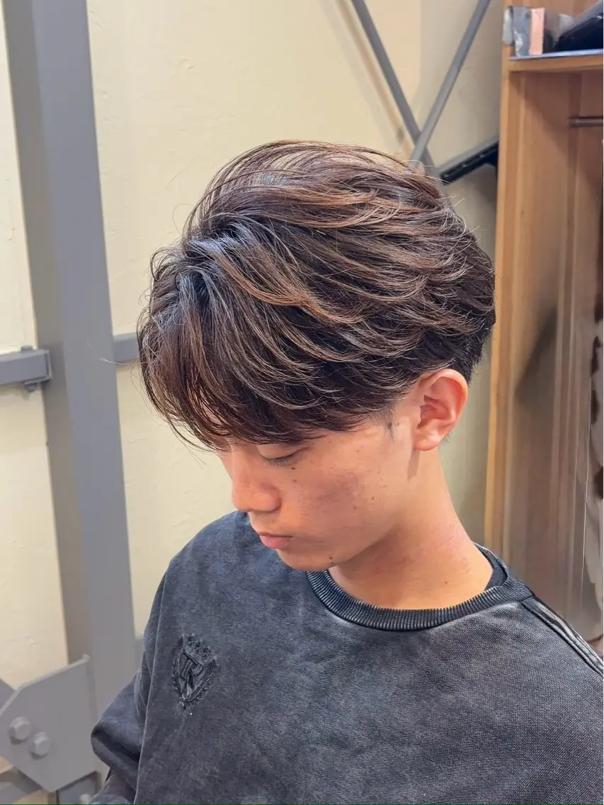 ショート パーマ パーマ 三宅 陽大のヘアスタイル