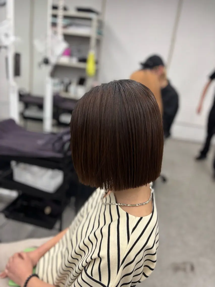 ロング 縮毛矯正/ブリーチな しラベンダー/心優のヘアスタイル