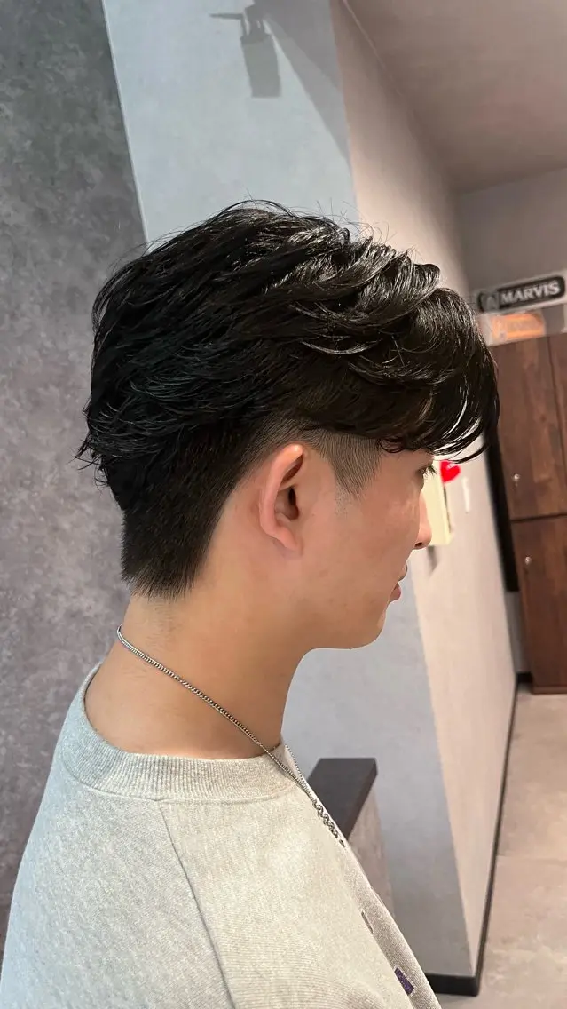 【新規限定】パーソナルメンズカット+フェザーパーマ ¥11000の写真