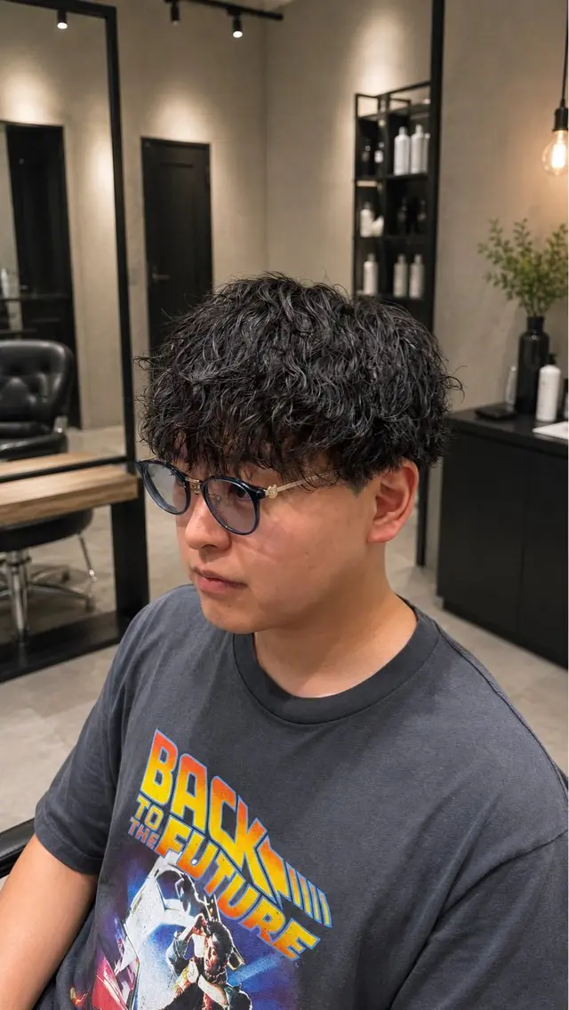 ショート パーマ メンズ 久保田 祥伍のヘアスタイル