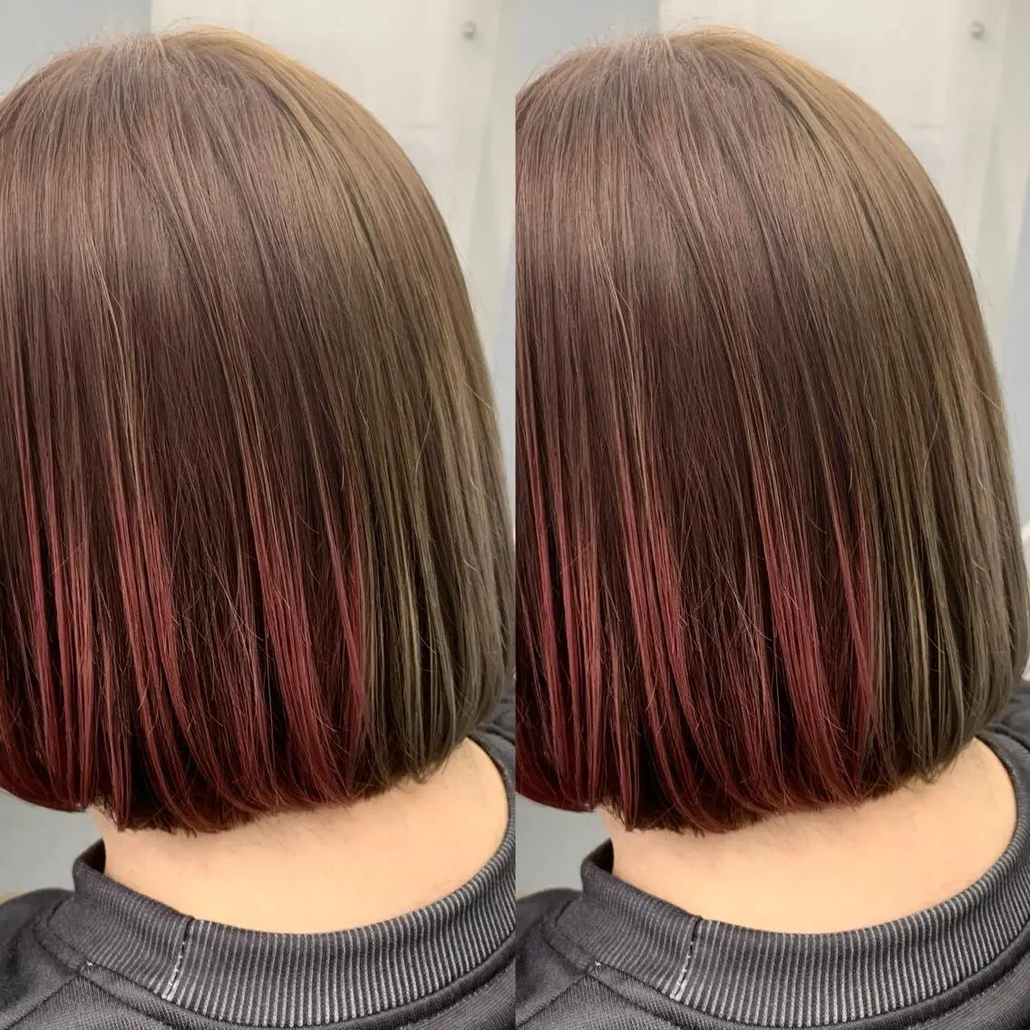 ミディアム ボブ ブリーチ無しカラー✨ 美鈴のヘアスタイル