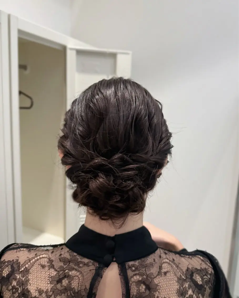 ロング ヘアアレンジ ヘアセット 縮毛矯正+モテカラー 🎀✨MIHOのヘアスタイル