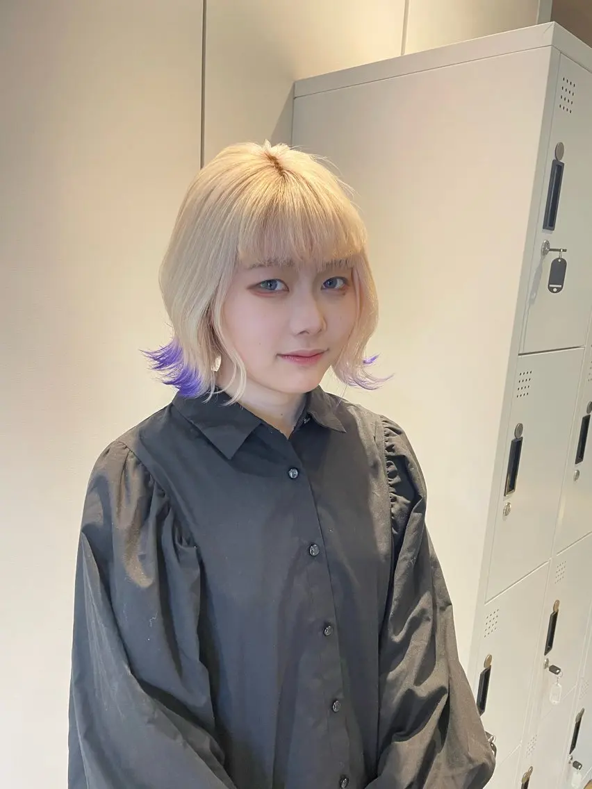 ミディアム 前田 菜奈子のヘアスタイル