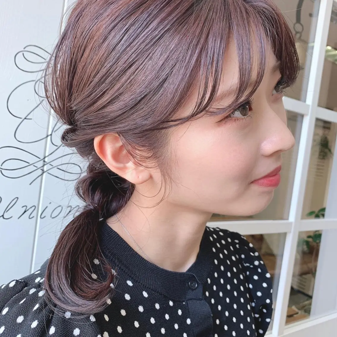 セミロング カラー ヘアアレンジ ブラウンカラー ピンクカラー ピンクブラウン レイヤー / メンズ 🇰🇷 細江 美紅のヘアスタイル
