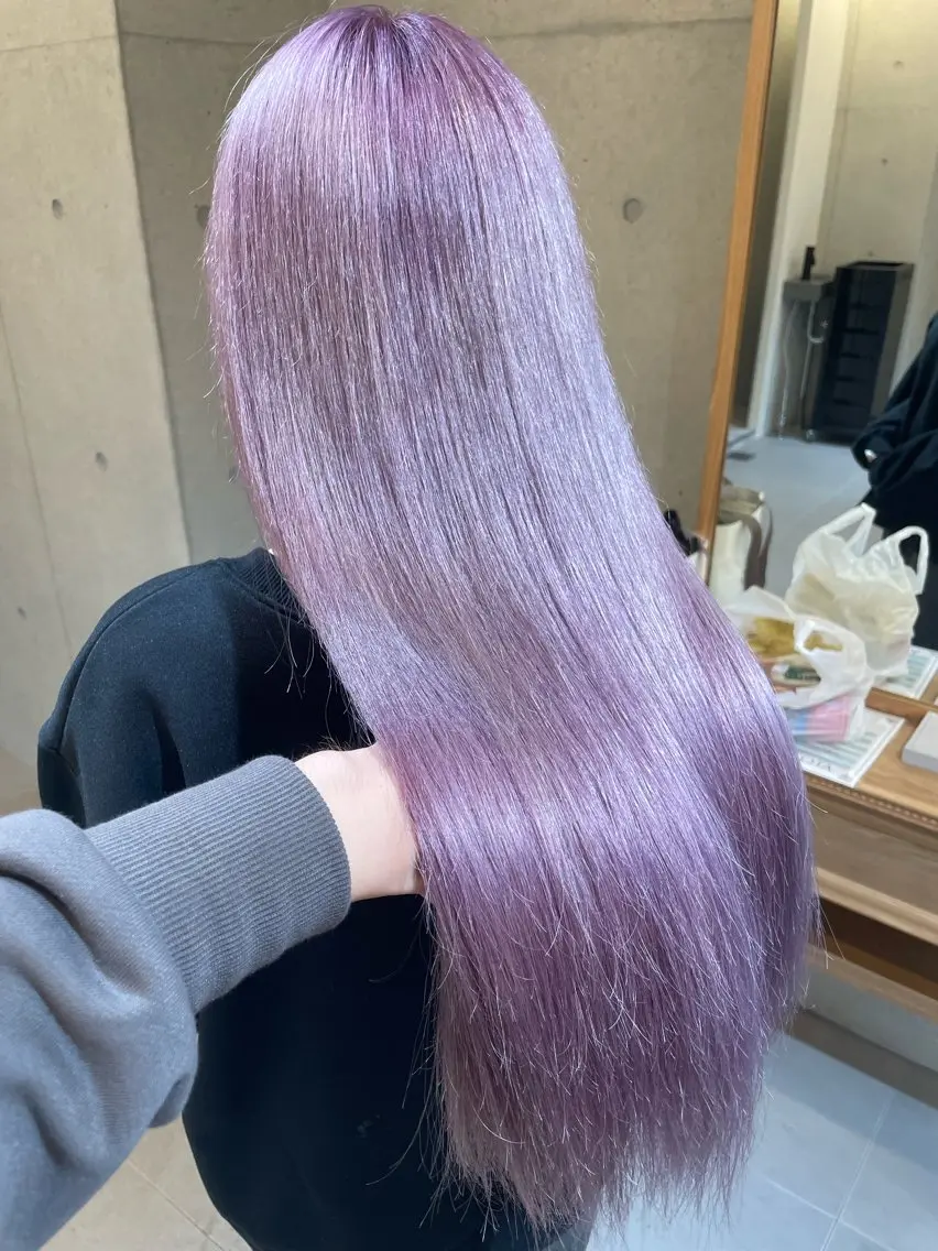 ロング カラー ブリーチ ヘアカラー トリートメント 羽田翔大/ブリーチ/ レイヤー/店長のヘアスタイル