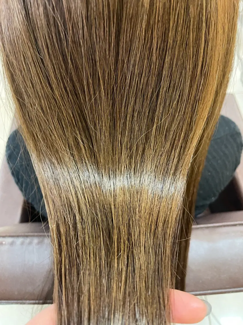 セミロング カラー ベージュカラー オリーブベージュ カット ヘアカラー トリートメント 似合わせまつパ× 透け感カラー/ゆりのヘアスタイル