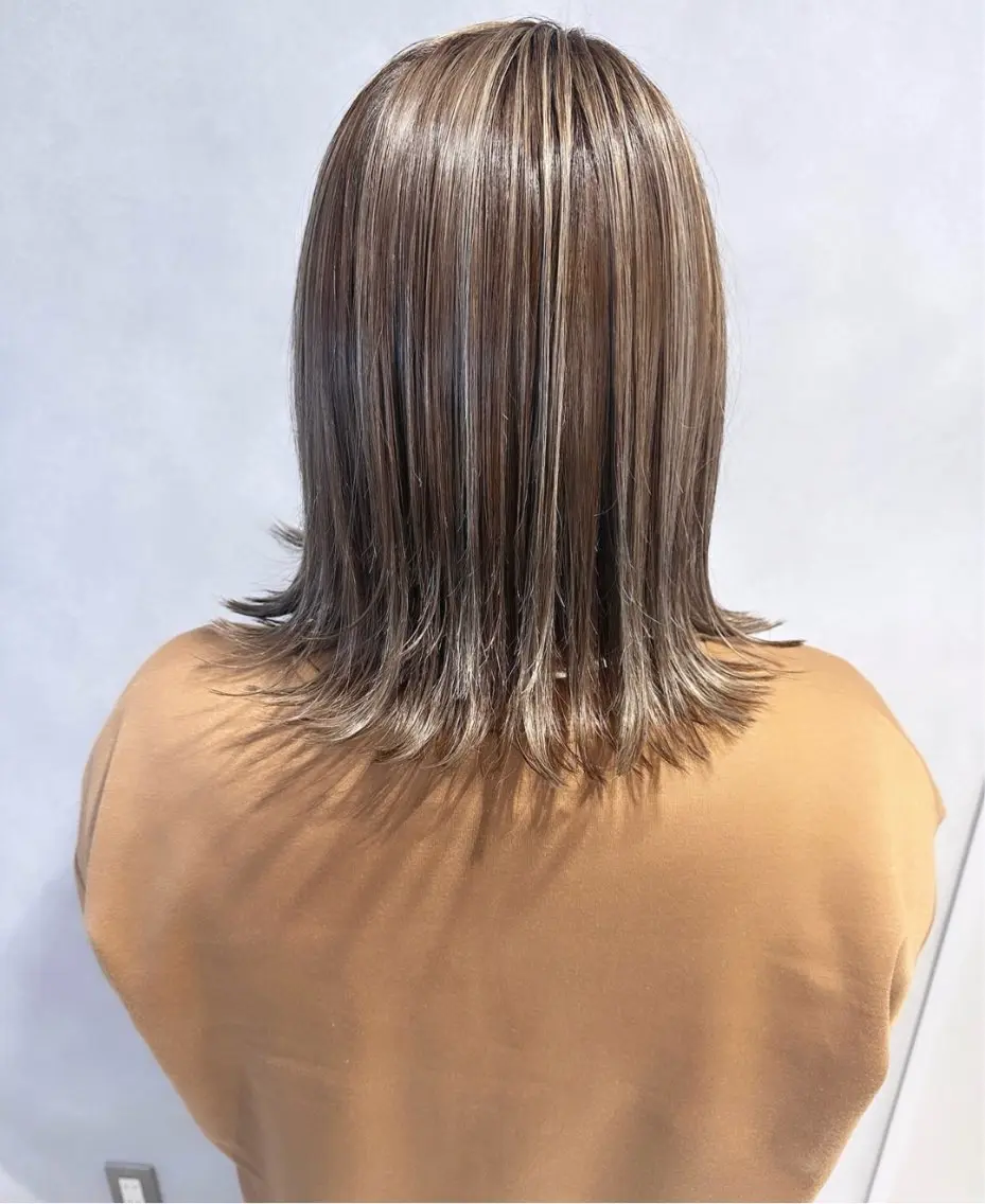 ミディアム カラー ヘアカラー 唐澤 千尋のヘアスタイル